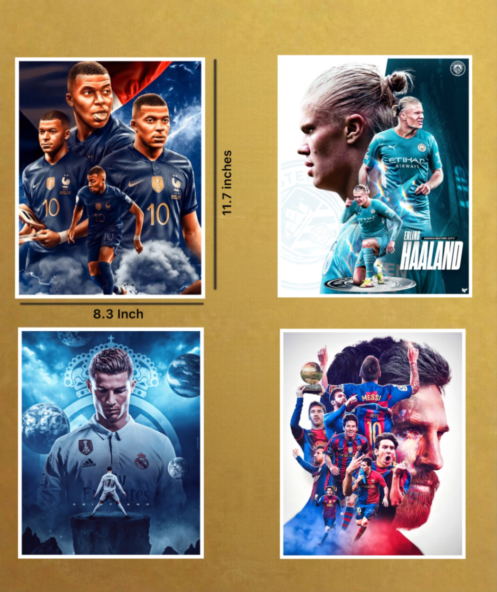 Football Stars Premium Self-Adhesive Posters