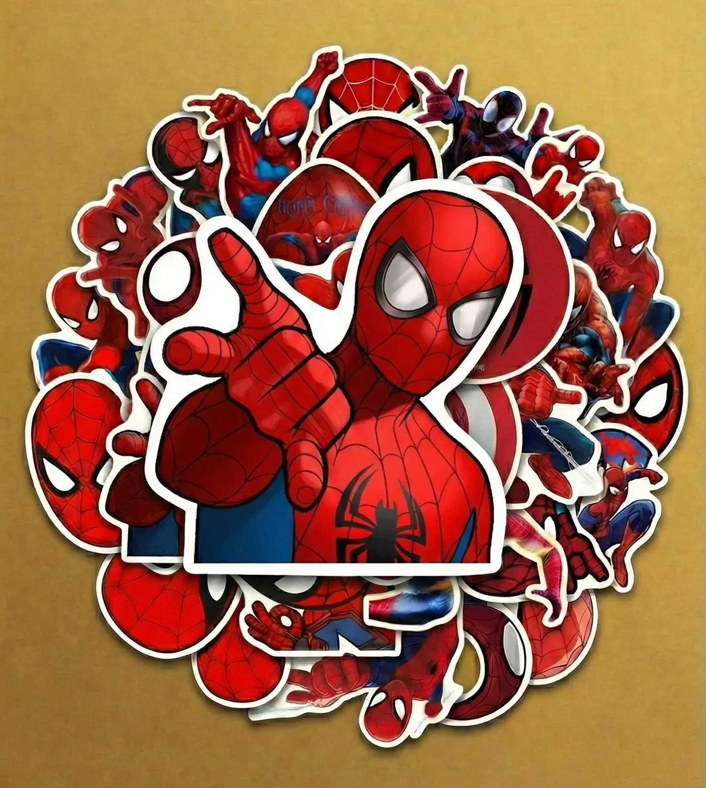 10/20/30 Pcs Spider-Man Minimal Vinyl Stickers Pack | Aesthetic Superhero Decal